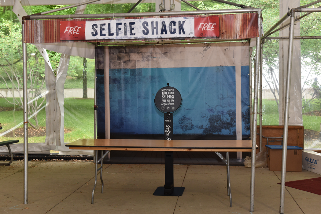 The Selfie Shack booth at the Chicago Blues Festival